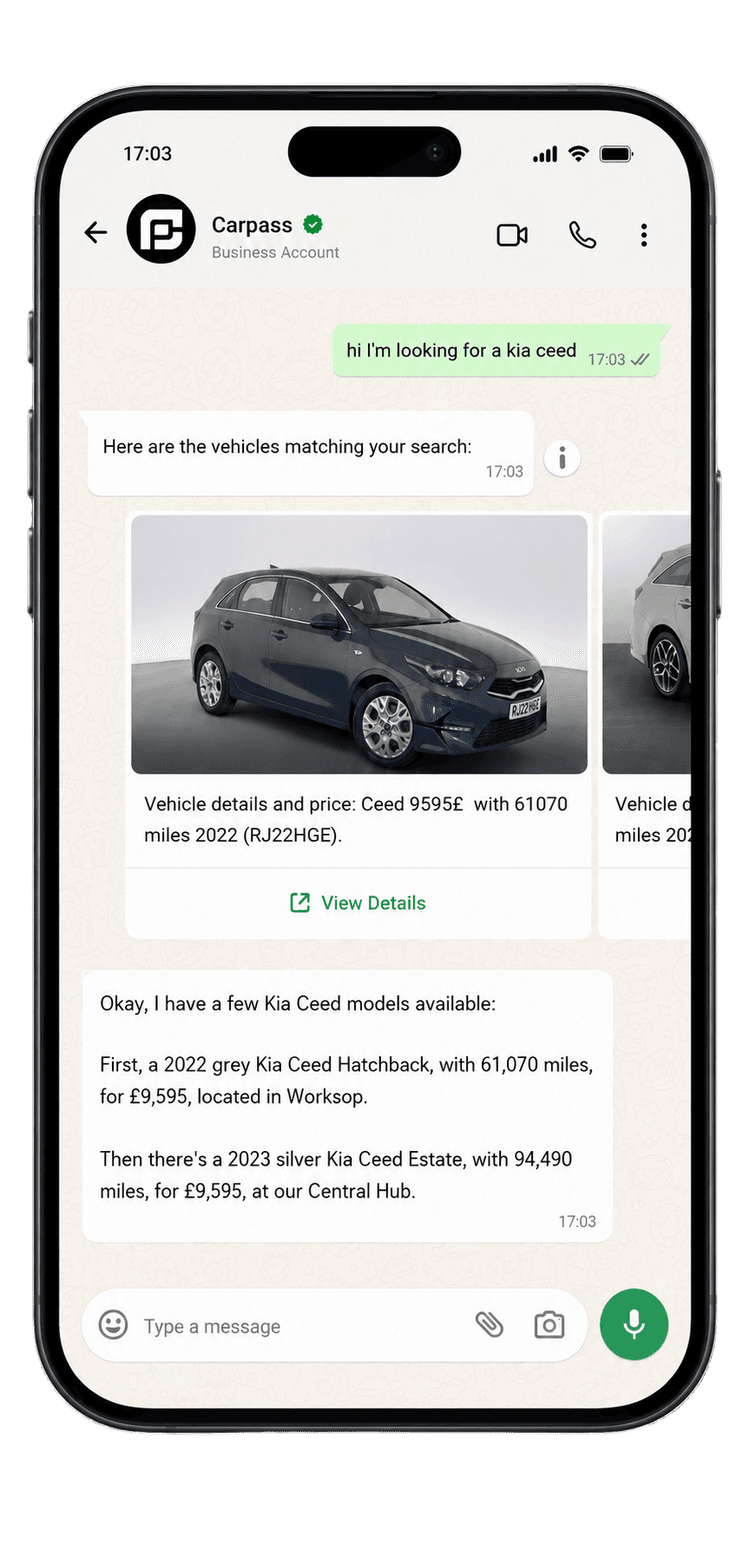 WhatsApp AI Agent Mockup